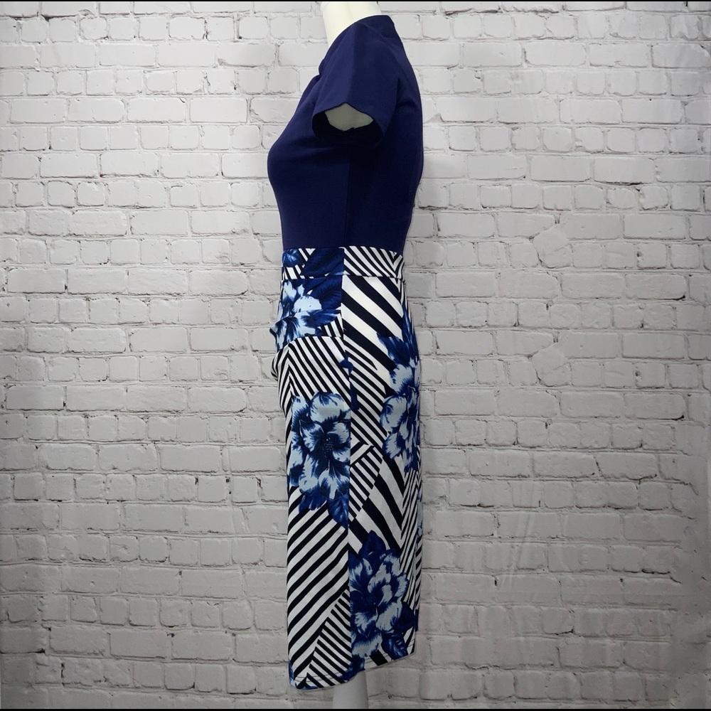 Vintage Vibe Bodycon Midi Short Sleeve Floral Dress Homeyee Spring/Summer Small - Picture 5 of 7